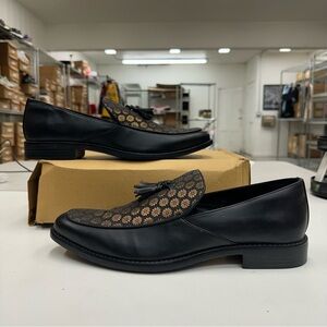 ~New W / Missing Lid! Men’s Boohoo Black and Bronze Men's Dress Loafers Size 12